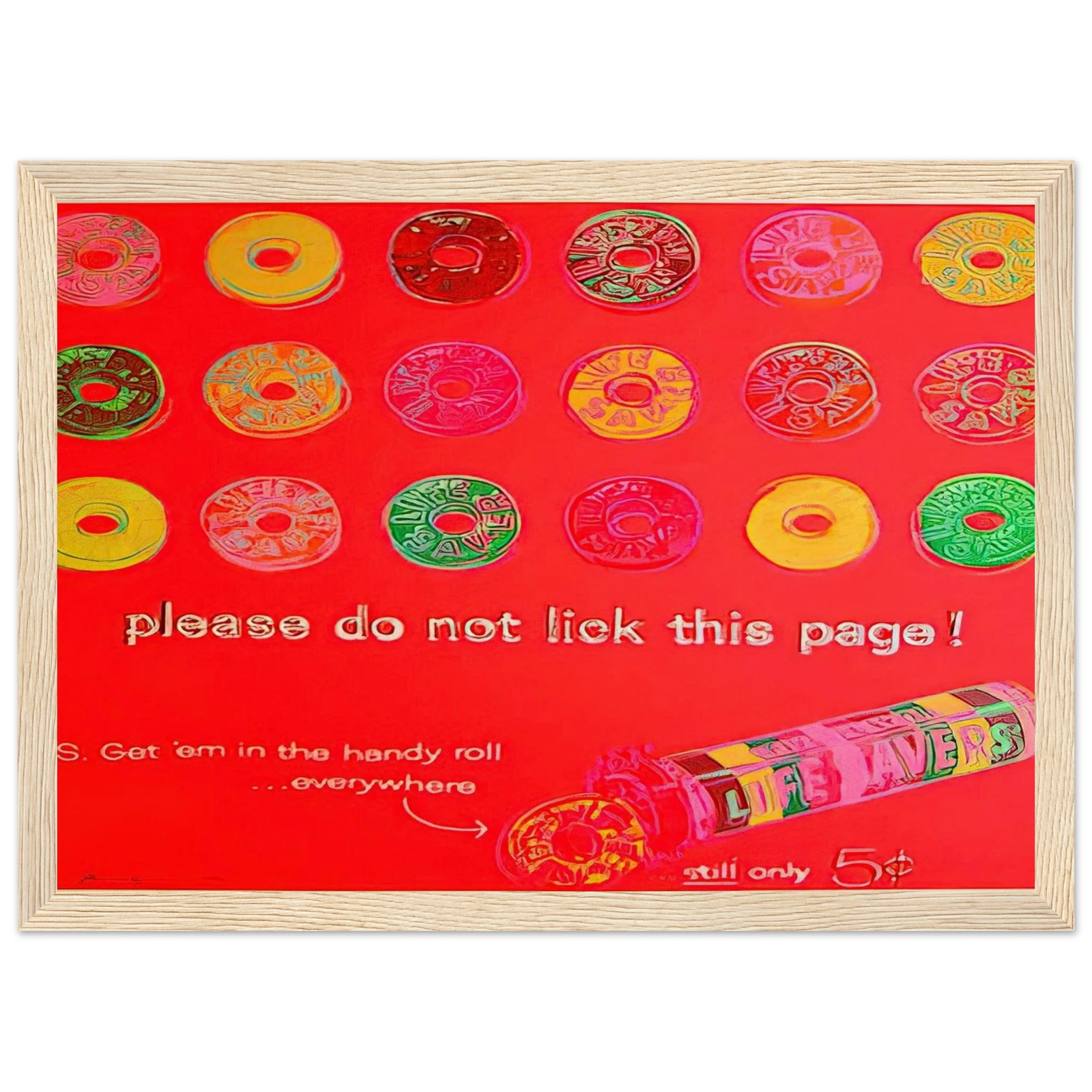 Life Savers Framed Poster | Andy Warhol Framed Prints Wall Art | Andy Warhol Prints