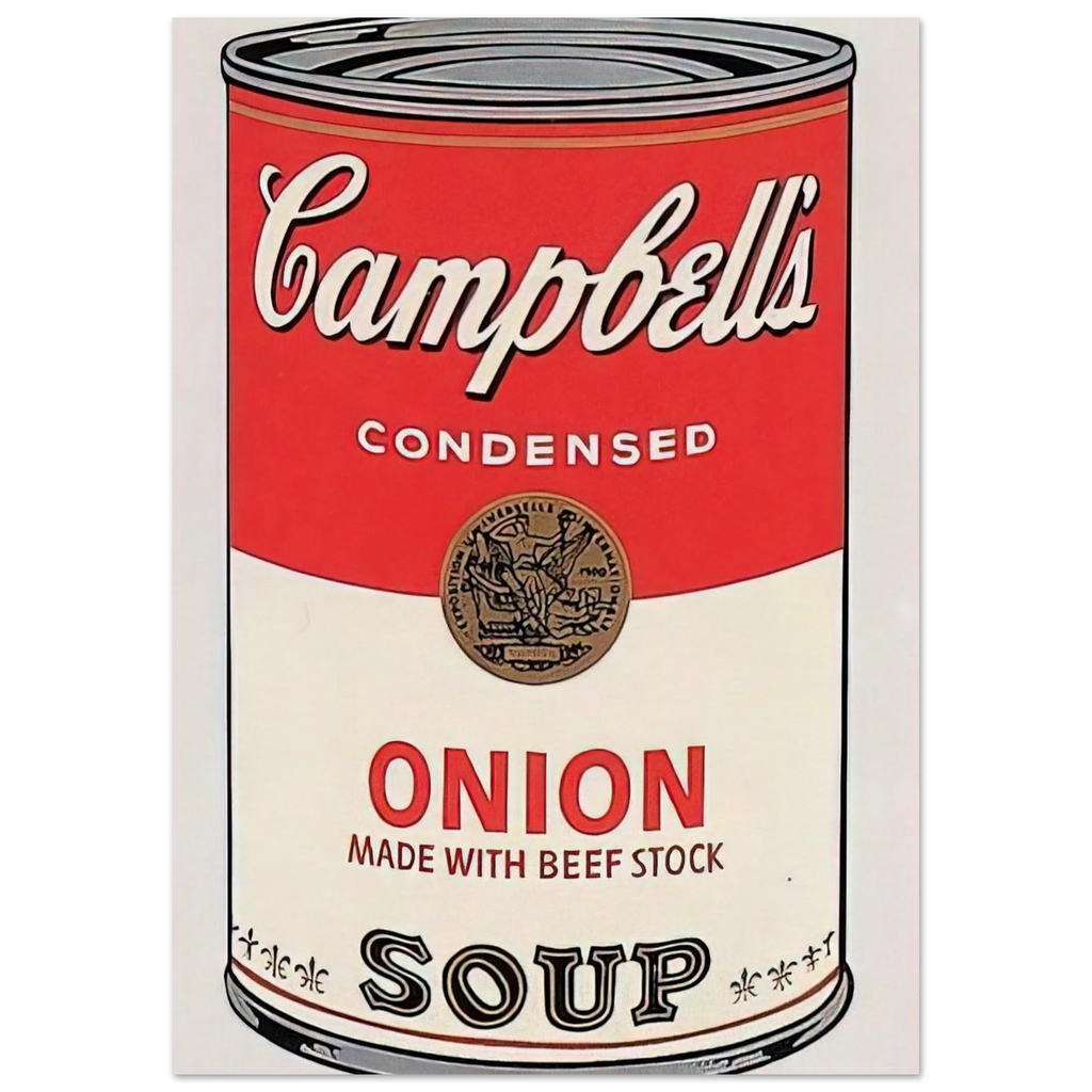 Campbell's Soup Can  onion  Poster | Andy Warhol Poster | Andy Warhol Prints
