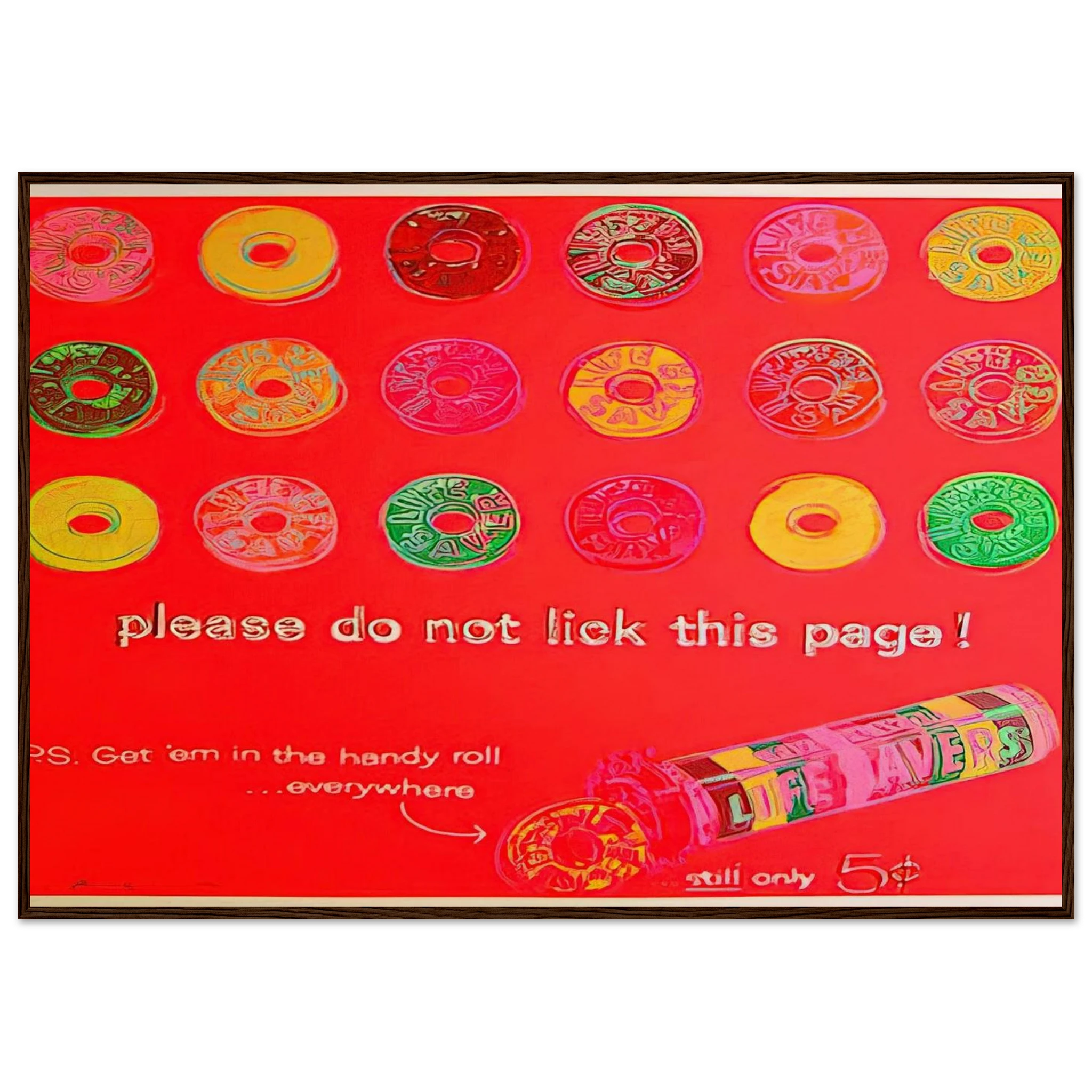 Life Savers Framed Poster | Andy Warhol Framed Prints Wall Art | Andy Warhol Prints