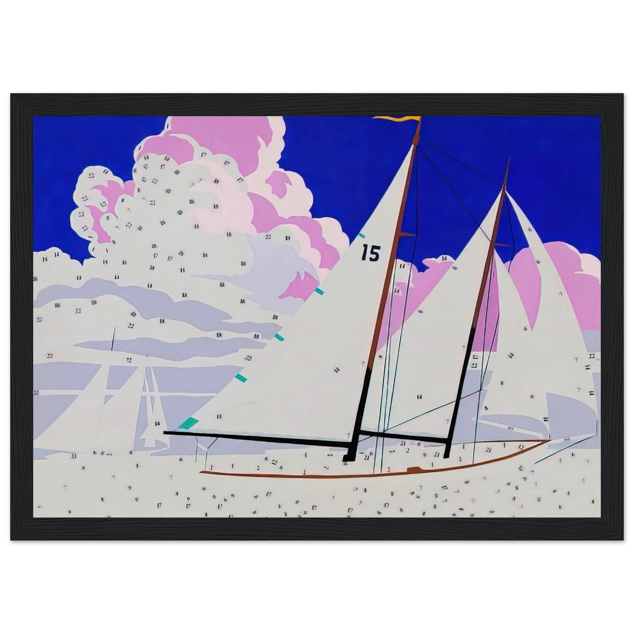 Do It Yourself  Sailboats  Framed Poster | Andy Warhol Framed Prints Wall Art | Andy Warhol Prints