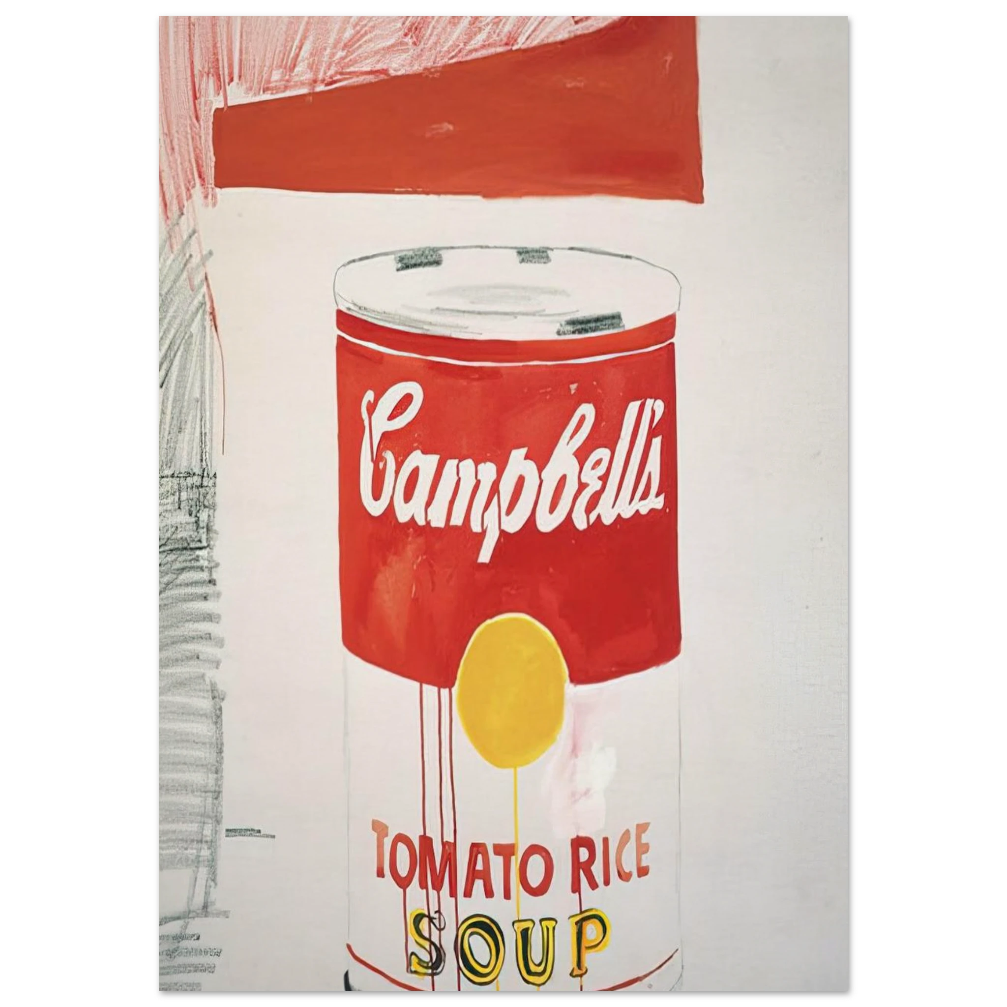 Campbell's Soup Can  Tomato Rice  Poster | Andy Warhol Poster | Andy Warhol Prints