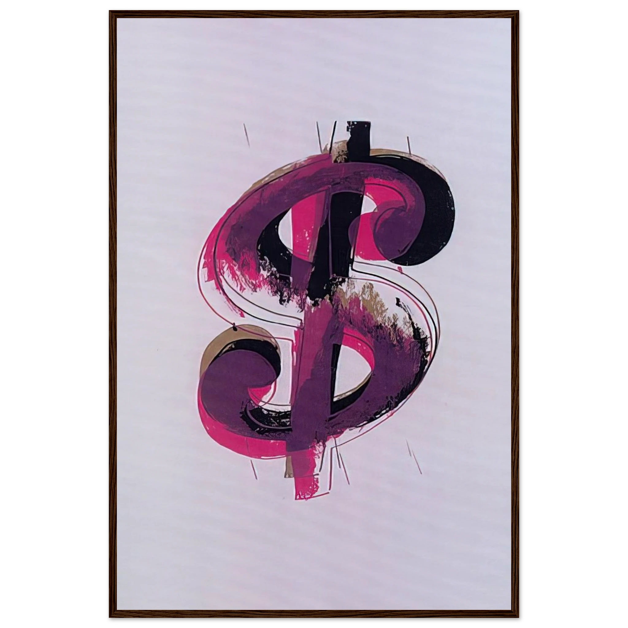 Paper Dollar Framed Poster | Andy Warhol Framed Prints Wall Art | Andy Warhol Prints