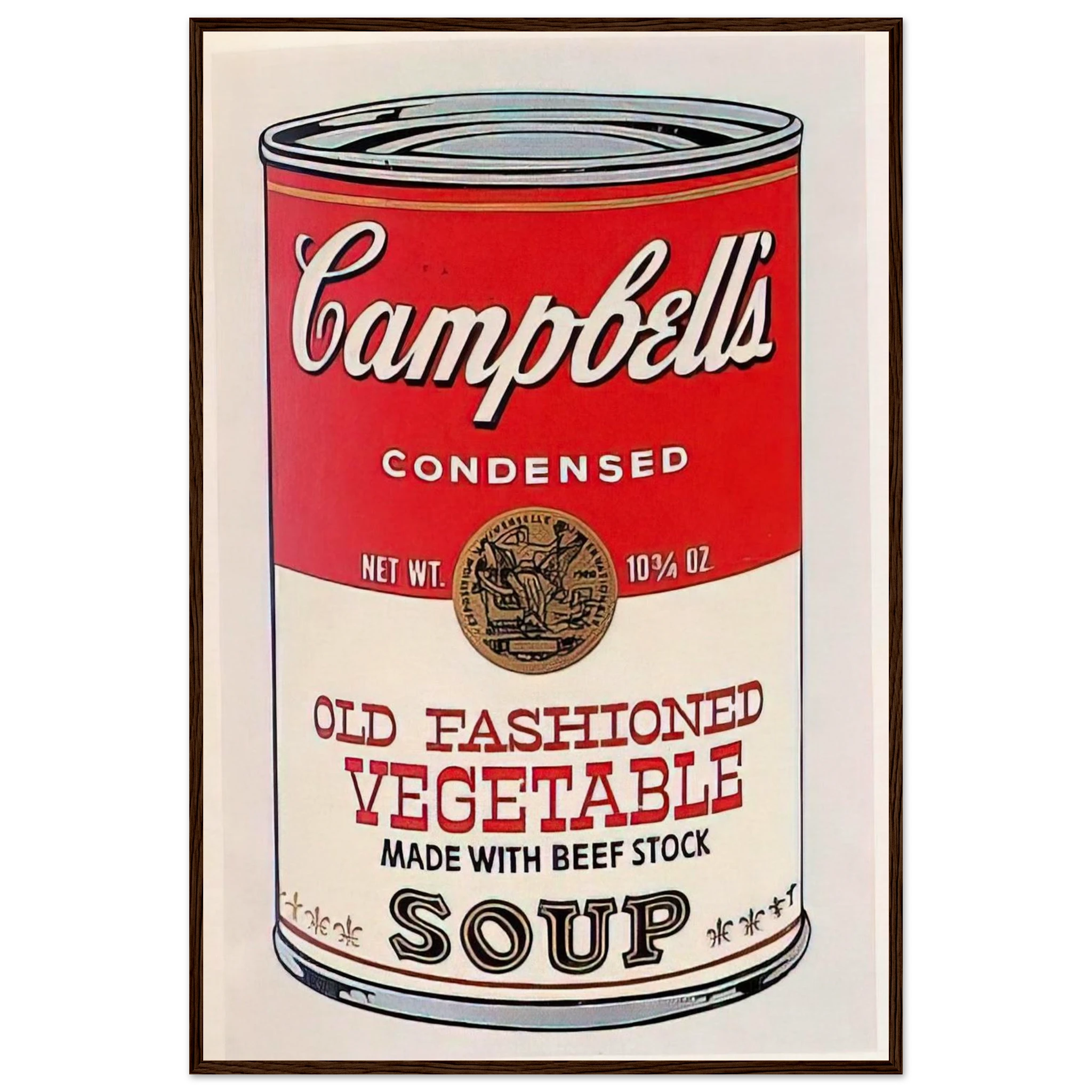 Campbell's Soup Can  Old Fashioned Vegetable  Framed Poster | Andy Warhol Framed Prints Wall Art | Andy Warhol Prints