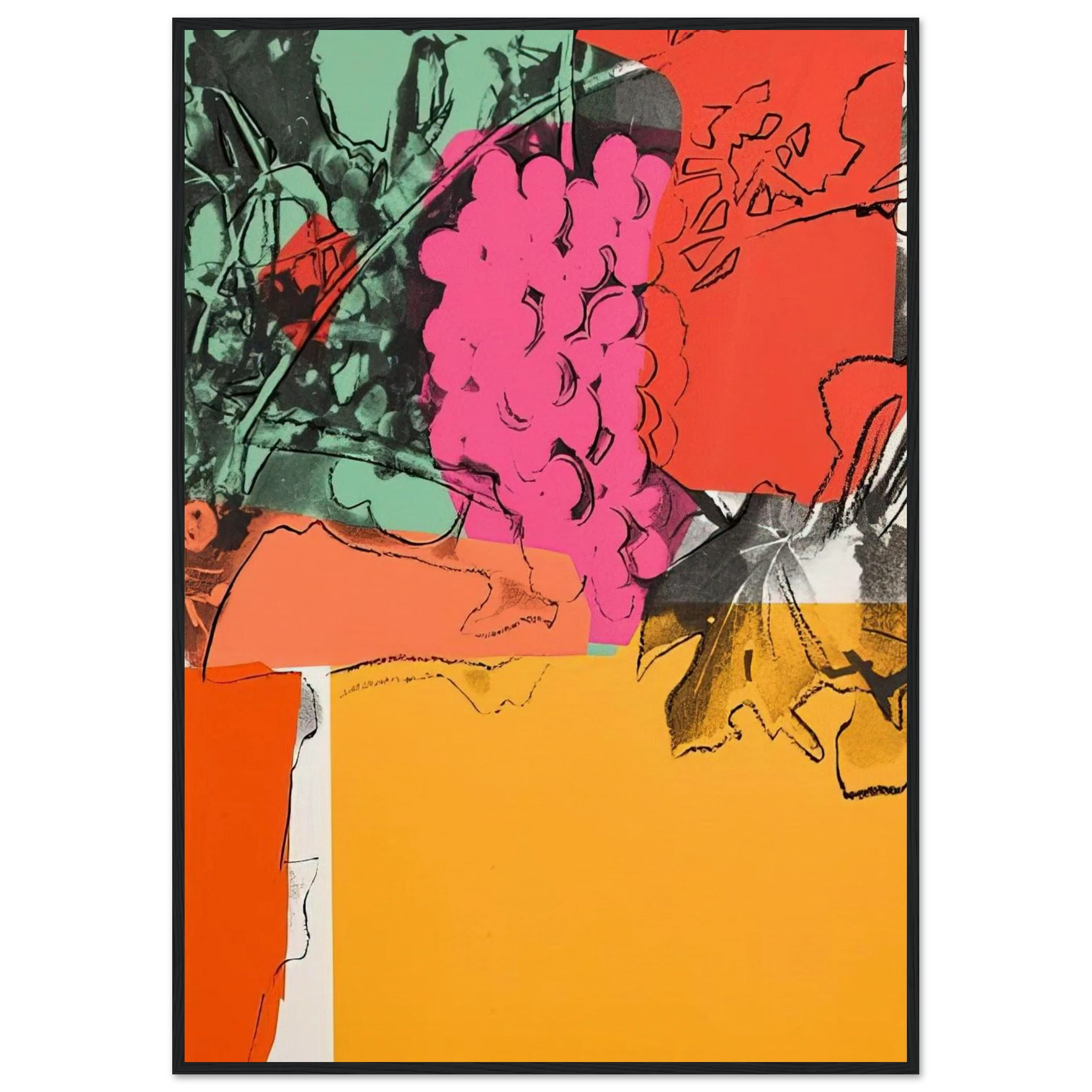 Grapes #1 Framed Poster | Andy Warhol Framed Prints Wall Art | Andy Warhol Prints
