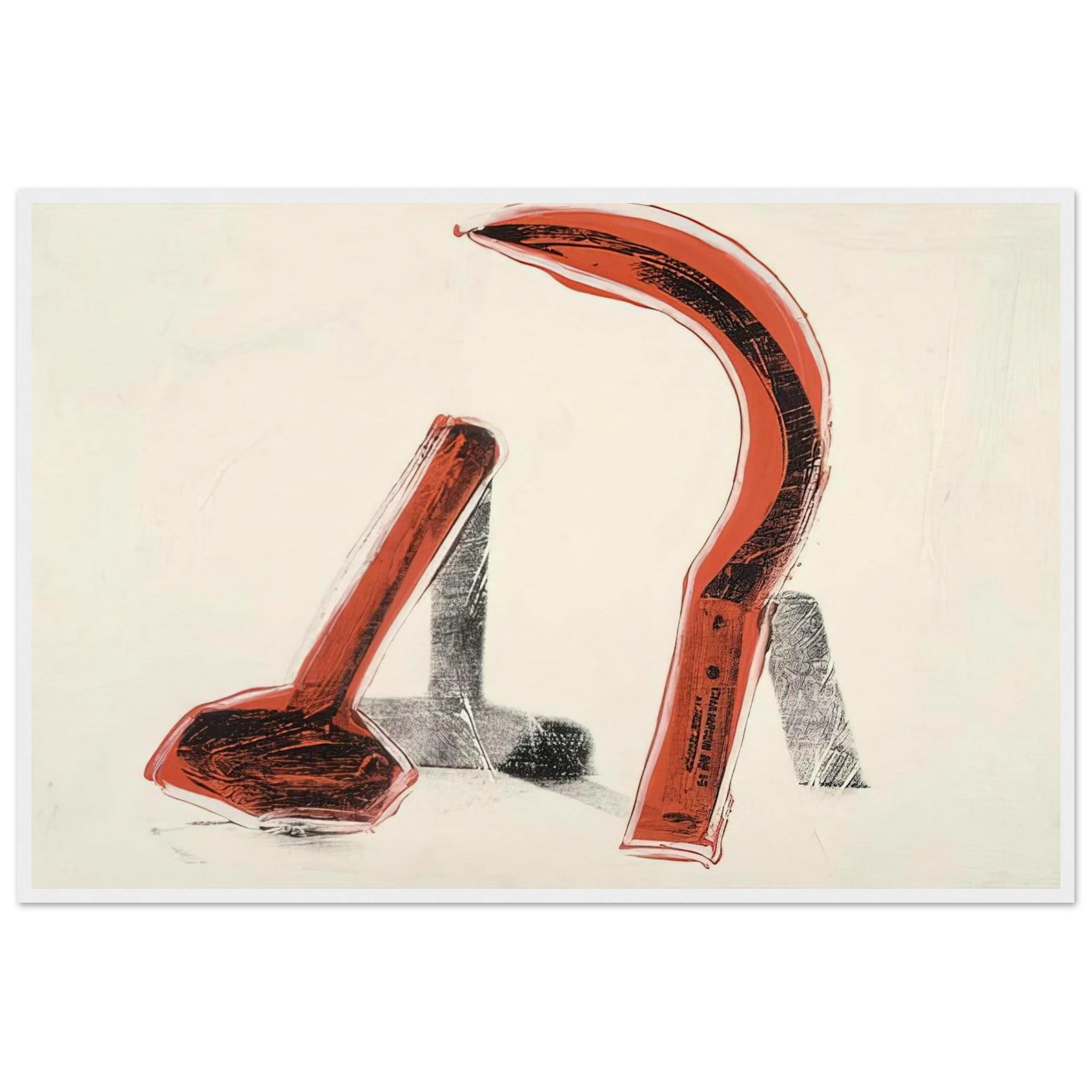 Hammer and Sickle Framed Poster | Andy Warhol Framed Prints Wall Art | Andy Warhol Prints