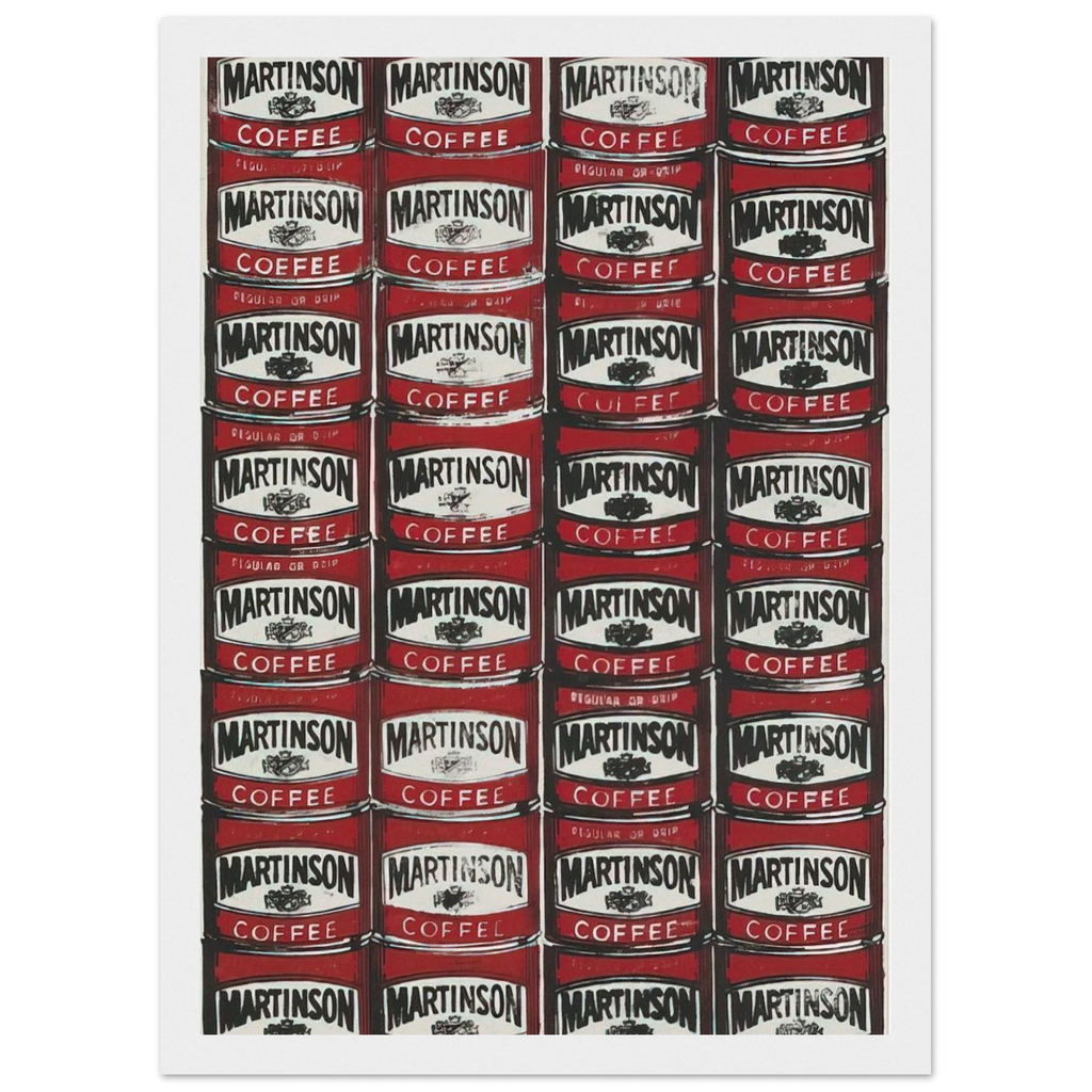 Martinson Coffee Framed Poster | Andy Warhol Framed Prints Wall Art | Andy Warhol Prints