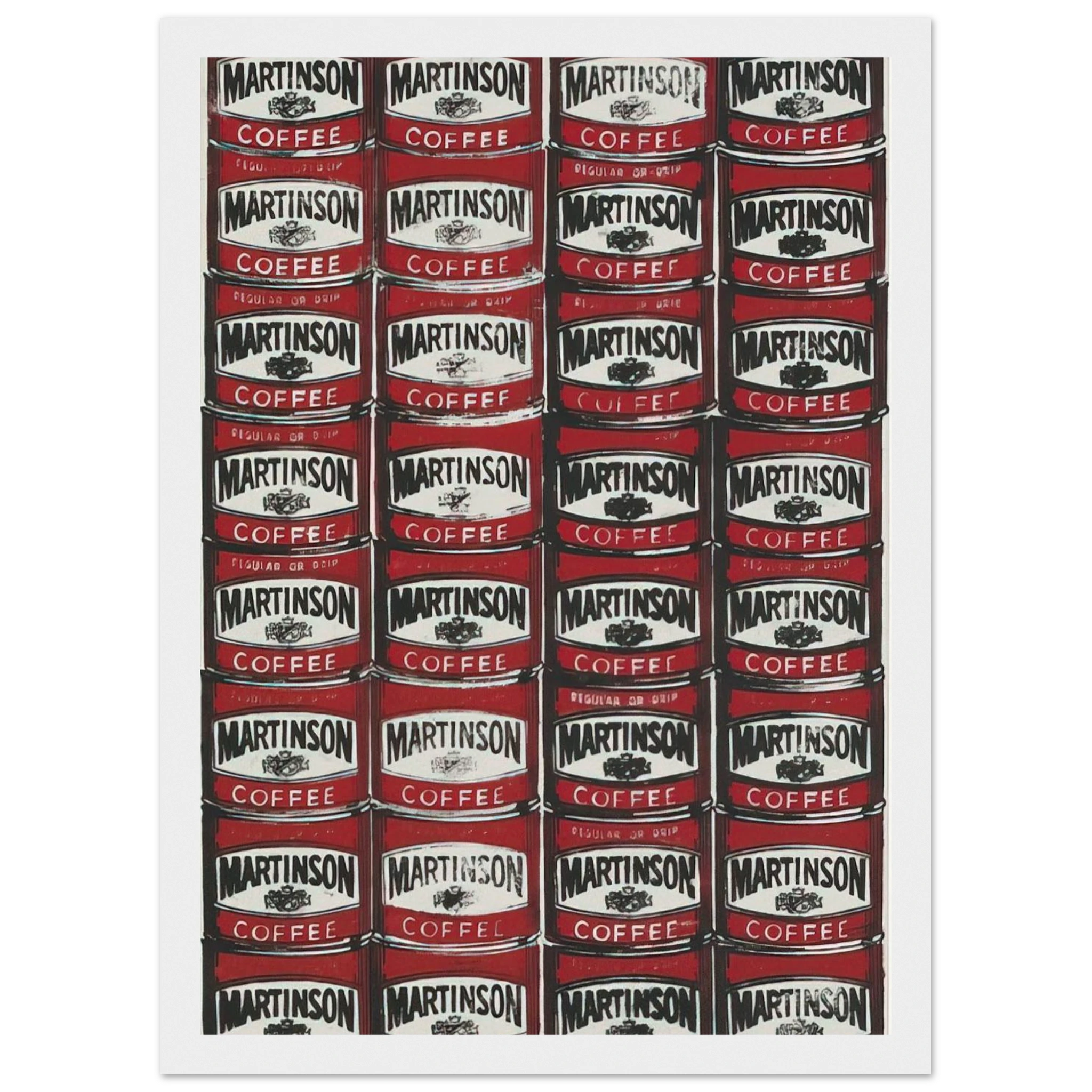 Martinson Coffee Framed Poster | Andy Warhol Framed Prints Wall Art | Andy Warhol Prints