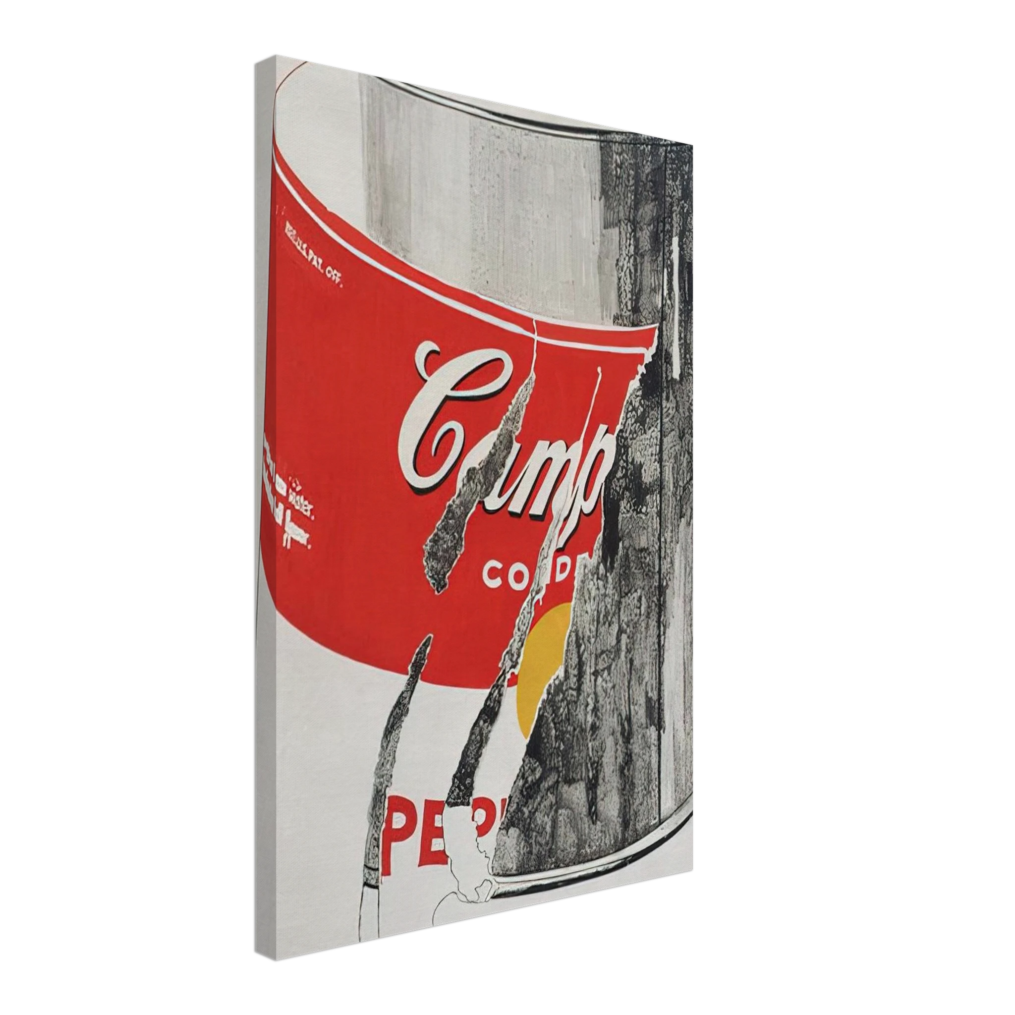 Big Torn Campbell's Soup Can  Pepper Pot  Canvas | Andy Warhol Canvas | Andy Warhol Prints