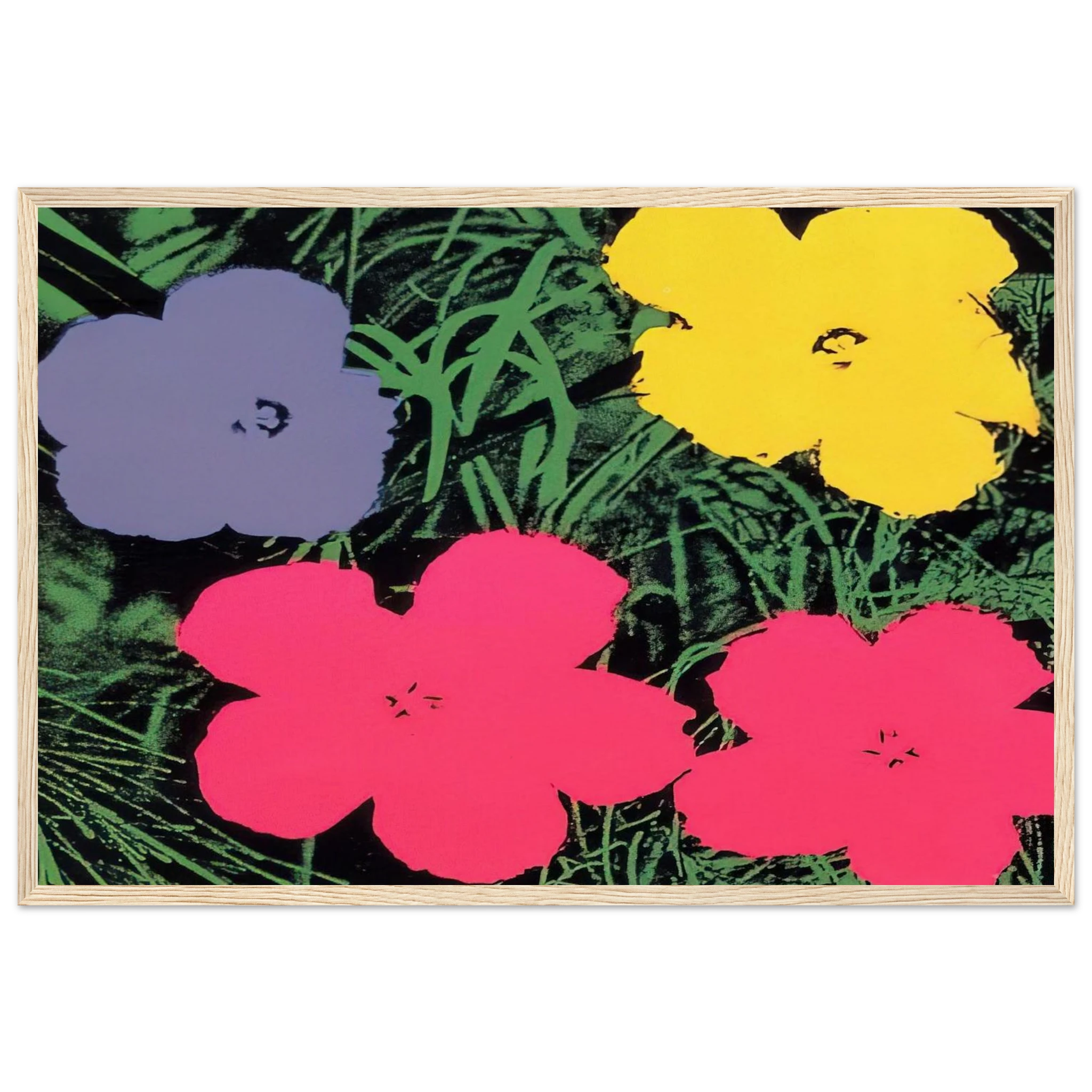 Flowers Framed Poster | Andy Warhol Framed Prints Wall Art | Andy Warhol Prints