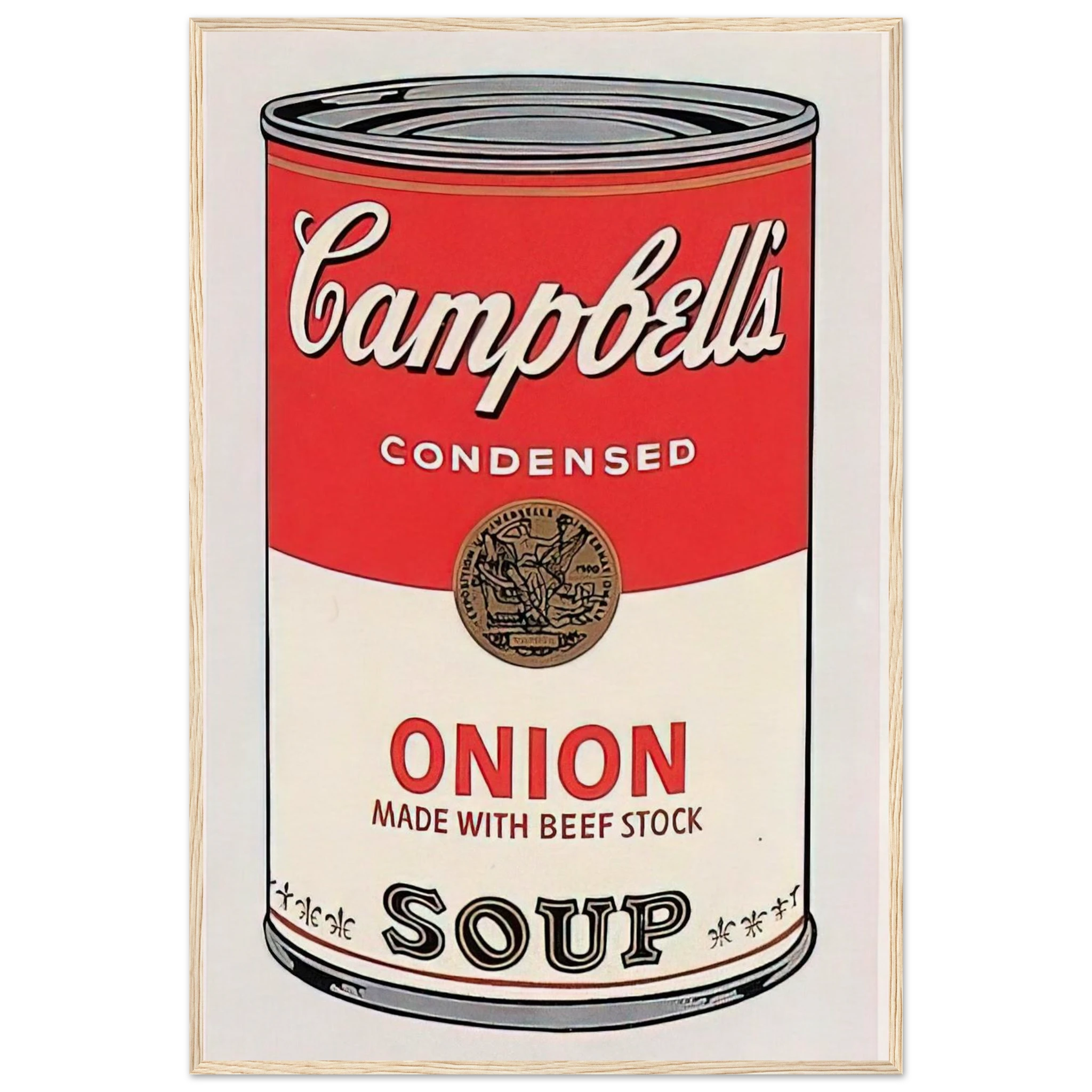 Campbell's Soup Can  onion  Framed Poster | Andy Warhol Framed Prints Wall Art | Andy Warhol Prints