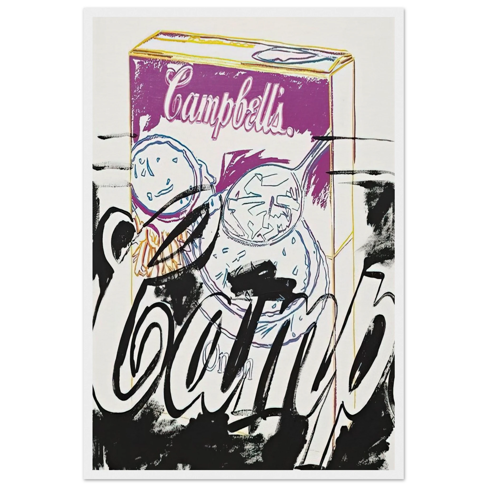 Campell's Onion Soup Box Framed Poster | Andy Warhol Framed Prints Wall Art | Andy Warhol Prints